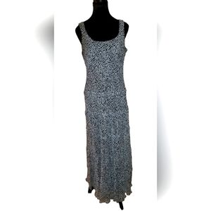 Nine West black and white sleeveless midi-maxi dress